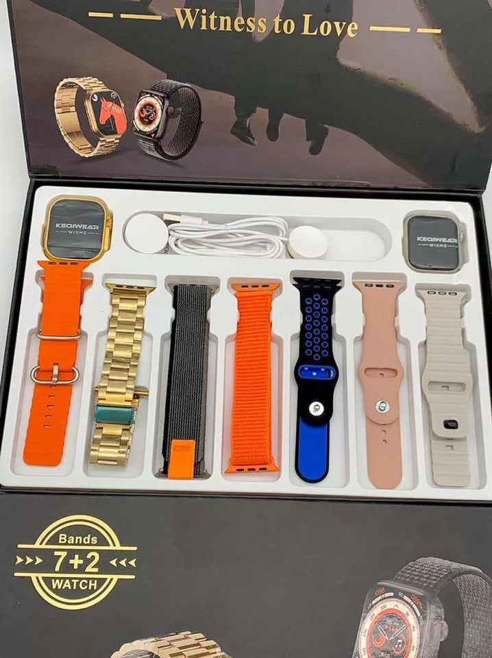 2024 High Quality WS-L9 Smartwatch Set Series9 7in2 Watch 8 Waterproof straps Bands 2 watches ultra 8 WS-L9 Smart Watch For Couples