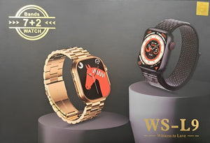 2024 High Quality WS-L9 Smartwatch Set Series9 7in2 Watch 8 Waterproof straps Bands 2 watches ultra 8 WS-L9 Smart Watch For Couples