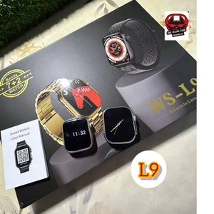 2024 High Quality WS-L9 Smartwatch Set Series9 7in2 Watch 8 Waterproof straps Bands 2 watches ultra 8 WS-L9 Smart Watch For Couples